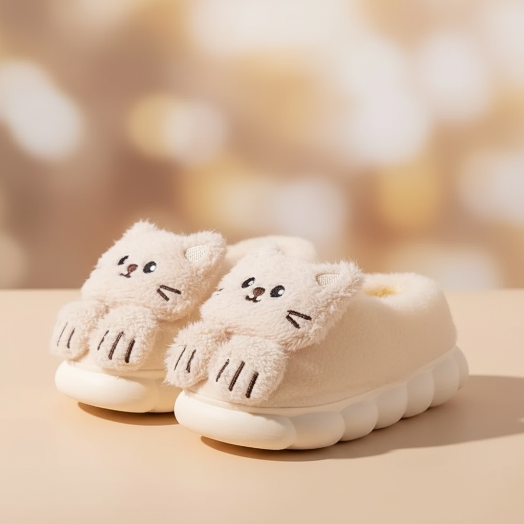 SnuggleKitty – Warmth & Safety – Children's Cat Slippers