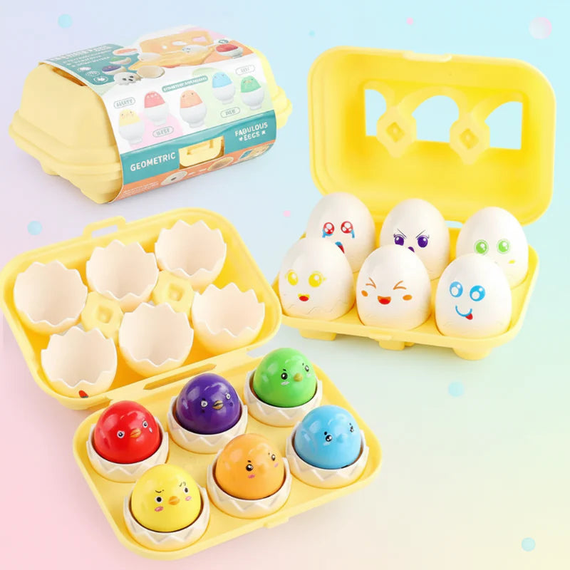 Montessori 3D Eggs Puzzle – Fun for Easter - Egg Sorting Game
