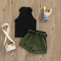 Thumbnail for MiniFashionista – Elegant & Trends – Girls' Set with Top, Shorts, and Waist Bag