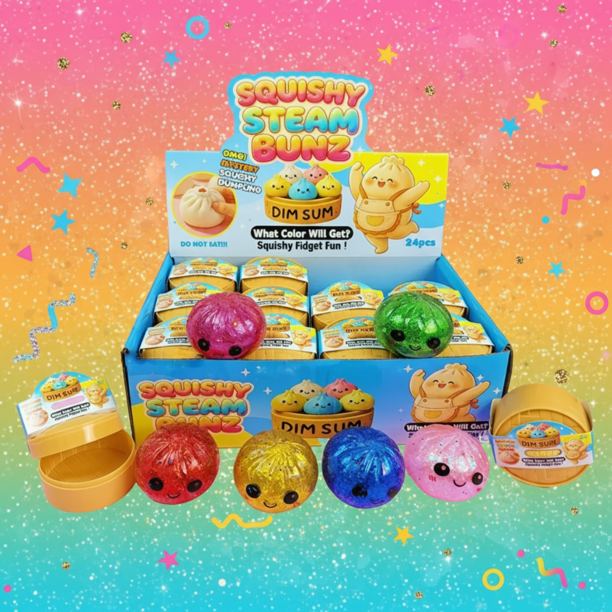 FunSquish – Colorful & Glitter Fun – Glitter Squishy Dumplings