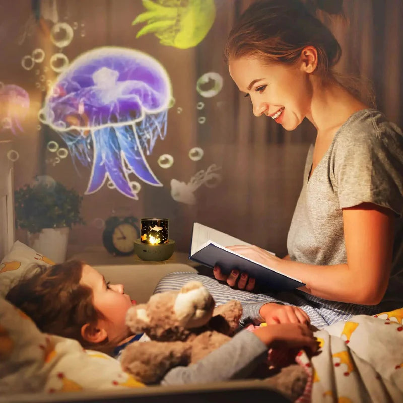 CosmoGlow – Dreamy & Creative – Galaxy Projector Night Light with 360° Rotation