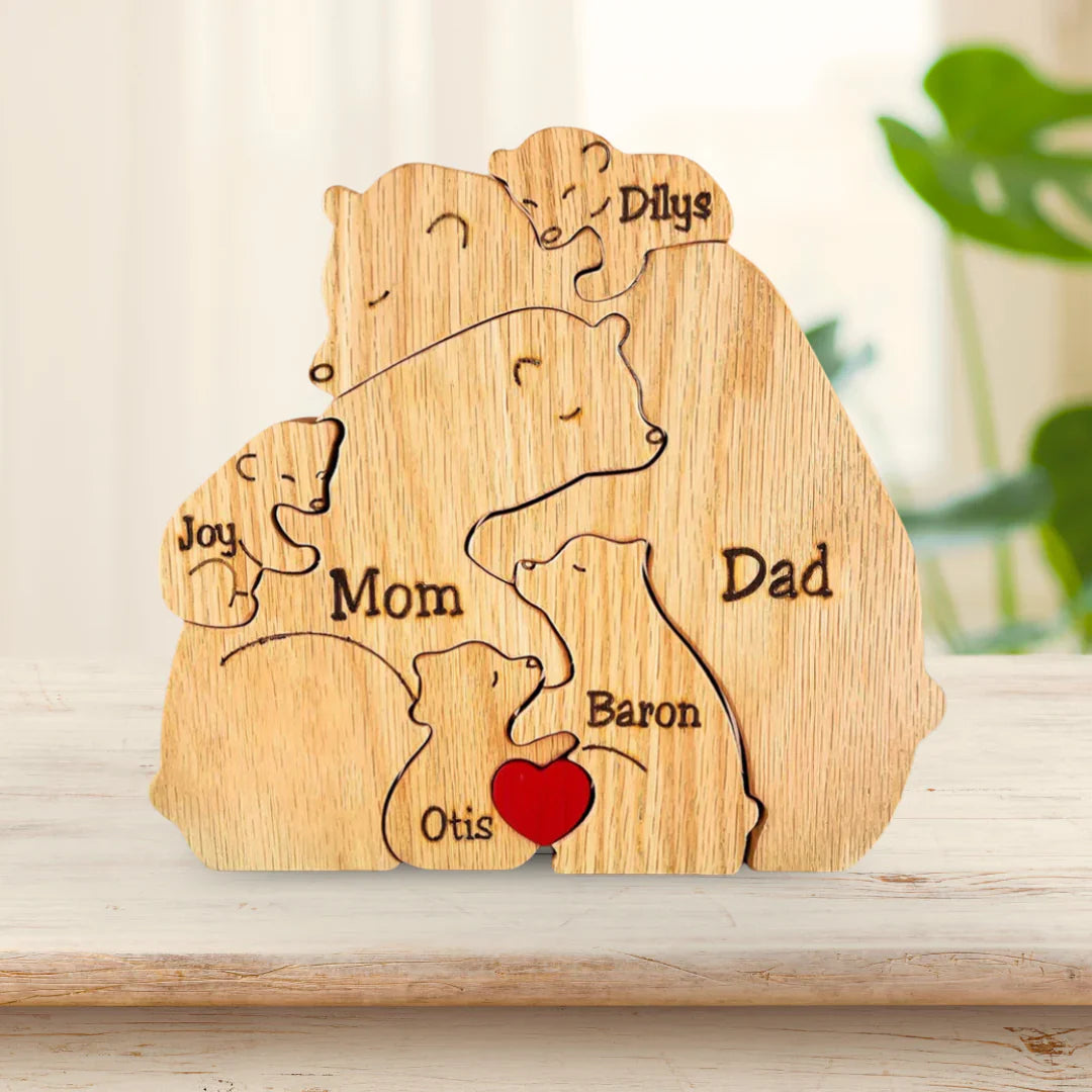 Family Puzzle™ – Personalized Mother's Day Gift with a Family of Bears