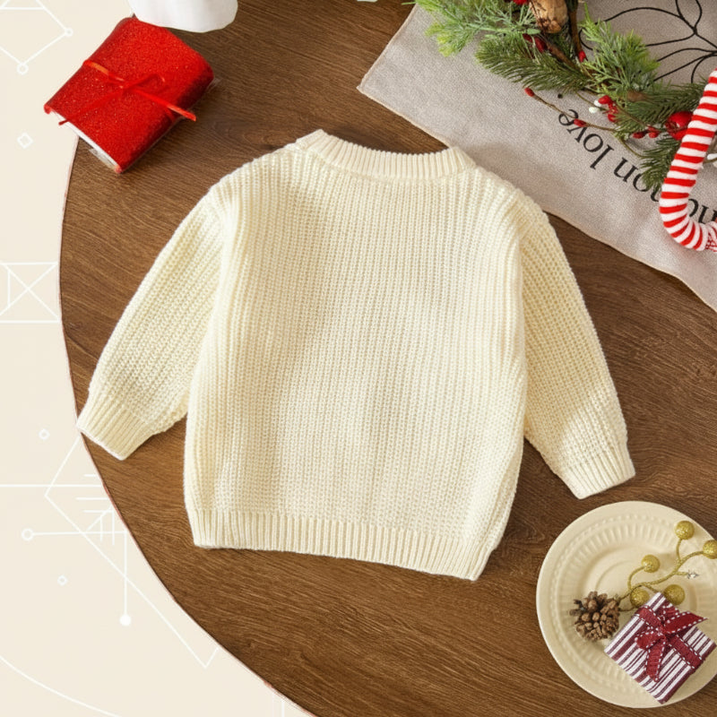 JoyKnit – Cozy & Warm - Christmas sweater with text