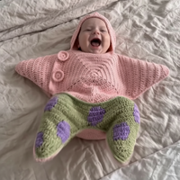 Thumbnail for CozyStar – Soft & Handmade – Knitted Baby Jumpsuit with Star-Shaped Design