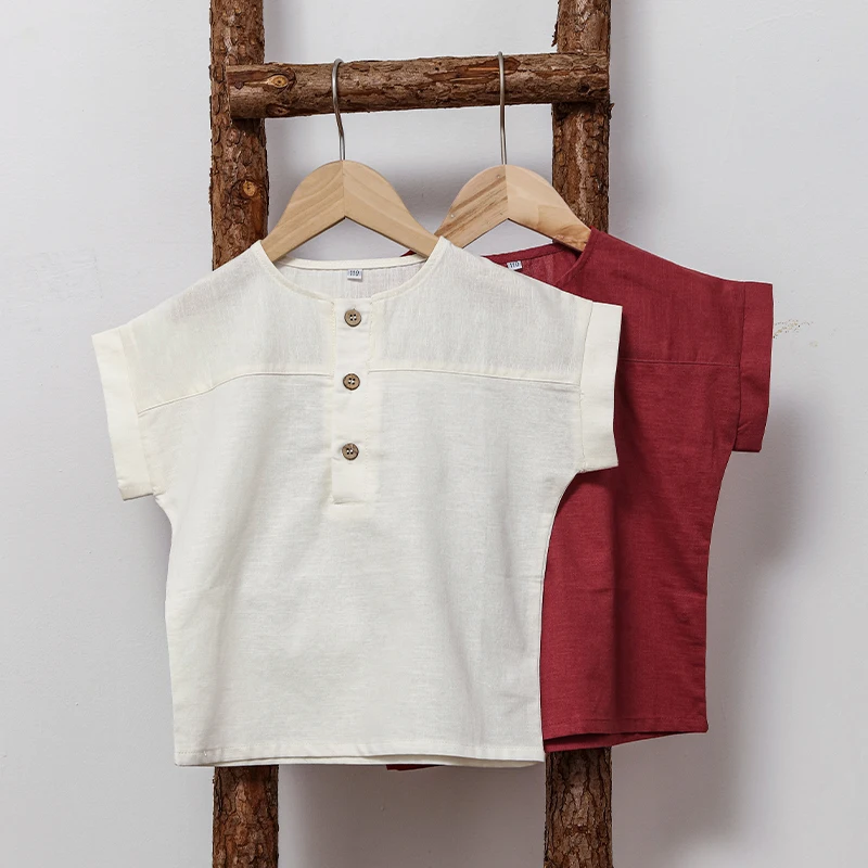 LittleClassic – Elegant & Comfortable – Boys' Linen Shirt with Button Detail