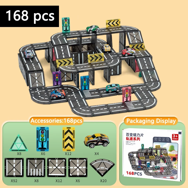 MagnetoTrack – Creative & Playful – Magnetic Tiles Car Set