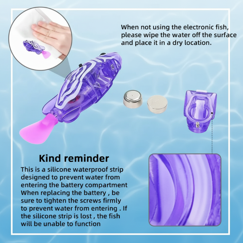 TinySwim – Fun & Active – Electronic Swimming Fish with LED Light