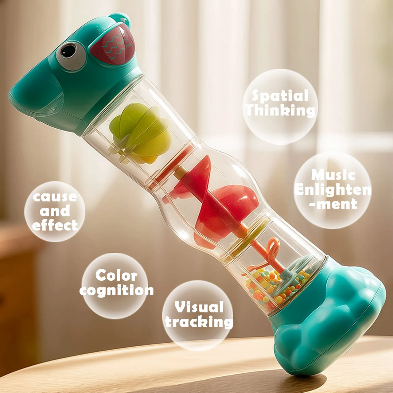 SensoryTube – Colorful & Educational – Sensory Rainbow Pipe Rattle