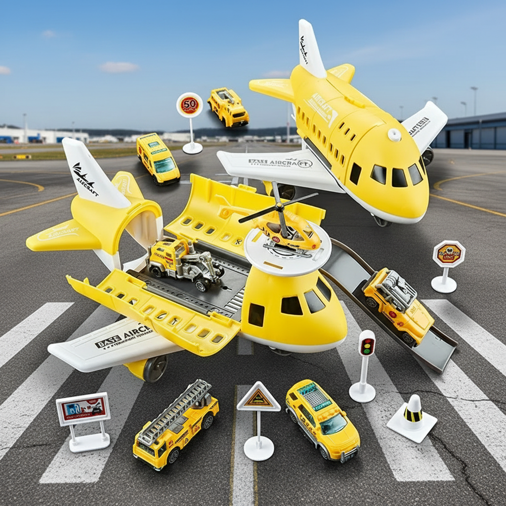 MiniAirBase – Interactive & Educational – Airport Play Set With Vehicles