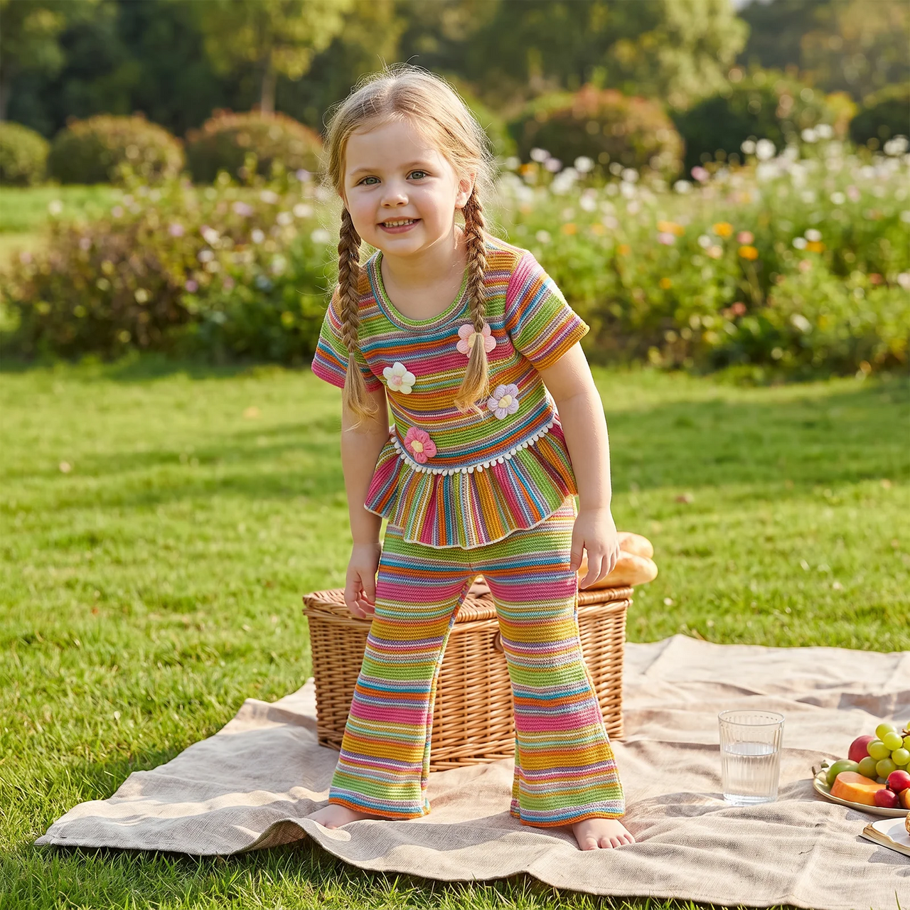 RainbowBloom – Colorful & Cute – "Flower Power" Kids' Outfit