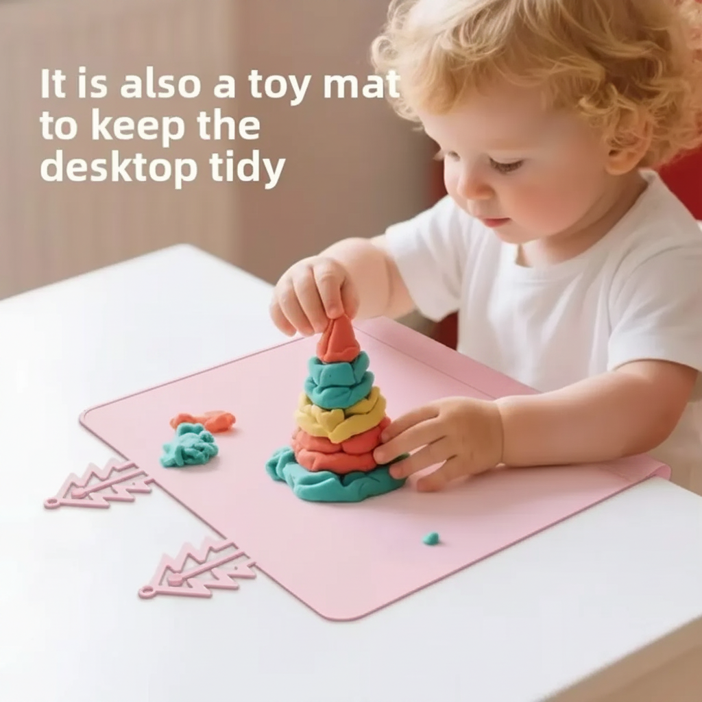BabySafe – Practical & Hygienic – Silicone Placemat with Raised Edge