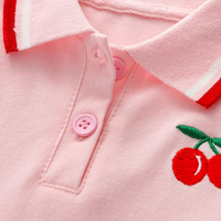 Thumbnail for PetitJoy – Comfortable & Stylish – Cherry-Print Polo Dress