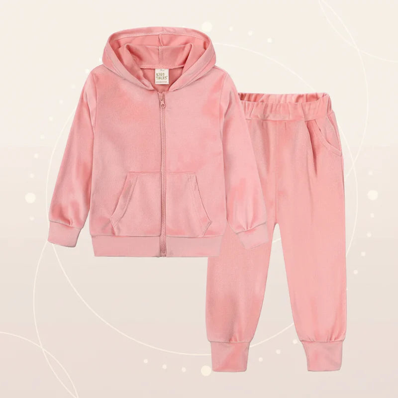 Kids Tales – Warm & Comfortable – Velvet Tracksuit for Kids