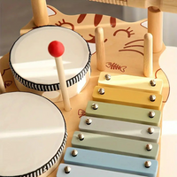 Thumbnail for Woods – Musical & Educational – Wooden Drum Set for Toddlers