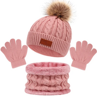 Thumbnail for CozyPom – Warm & Soft - Winter Set with Hat, Scarf, and Gloves