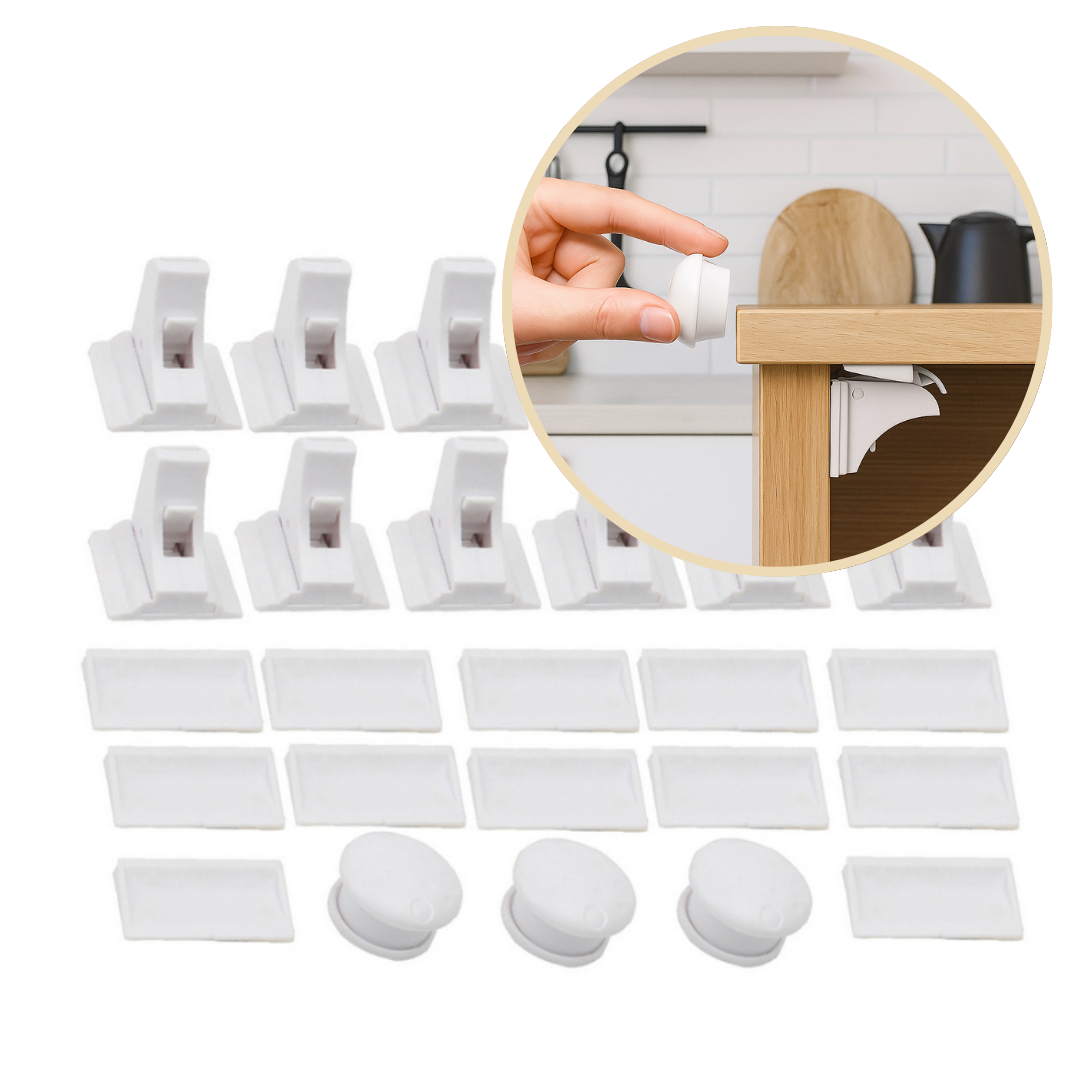 SafeSpace Click – Invisible Protection – Magnetic Child Lock Without Drilling