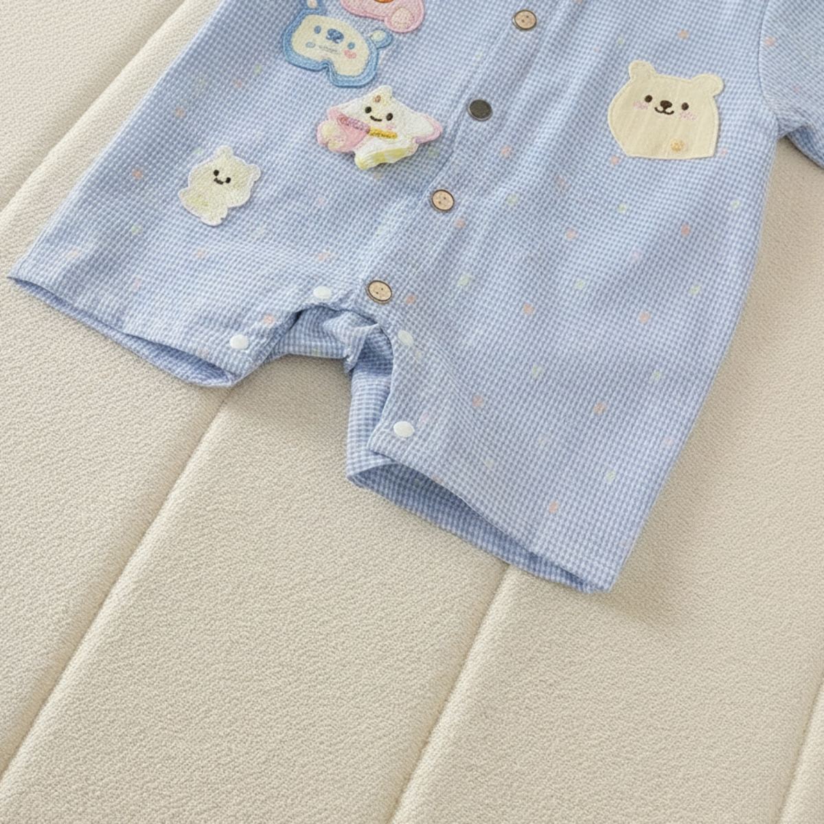 KiddoStyle – Cute & Soft – Kids' Jumpsuit with Bow Tie and Patch