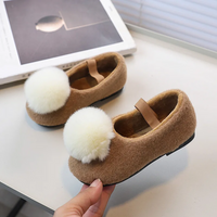 Thumbnail for SoftSteps –  Warm & Soft – Girls' Shoes with a Plush Pom-Pom
