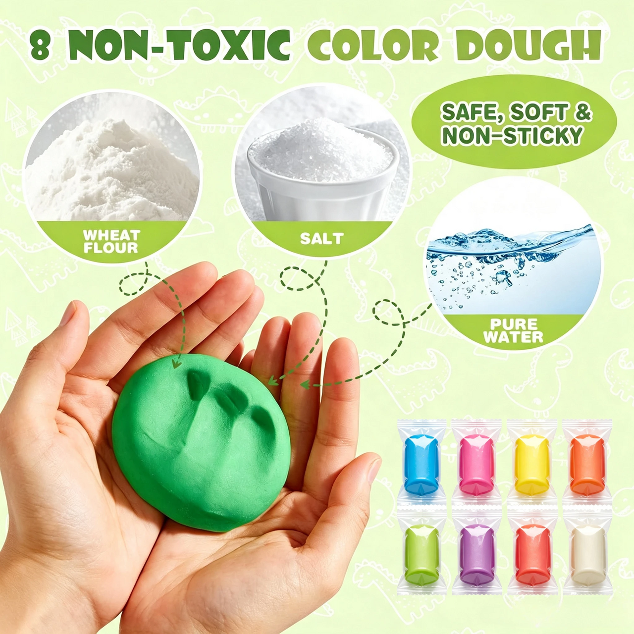 DinoMaker – Creative & Fun – Dinosaur Clay Play Set with Molds and Tools