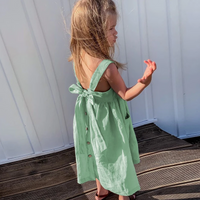 Thumbnail for BloomGrace – Cute & Comfortable – Children's Dress with Bow & Adjustable Shoulder Straps