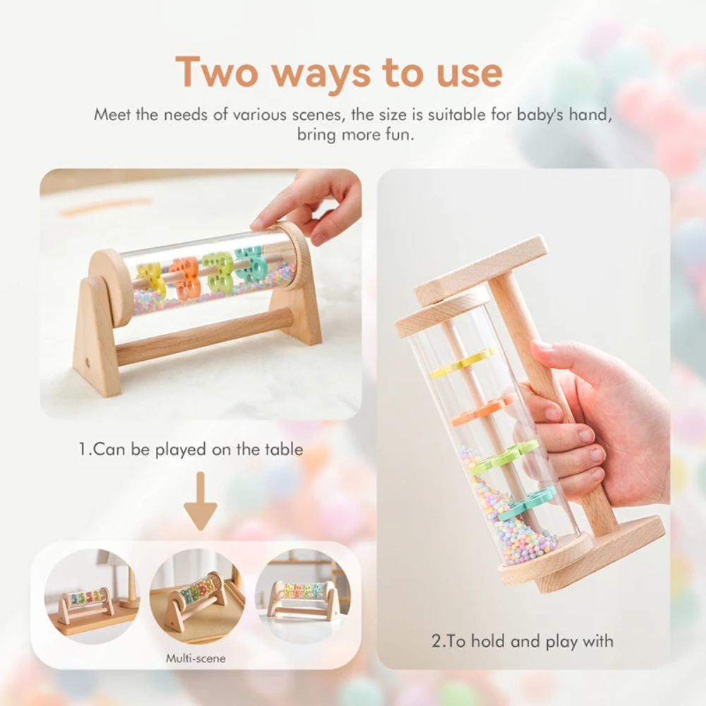 TinyMelody – Soothing & Educational – Wooden Musical Toy with Rain Sound