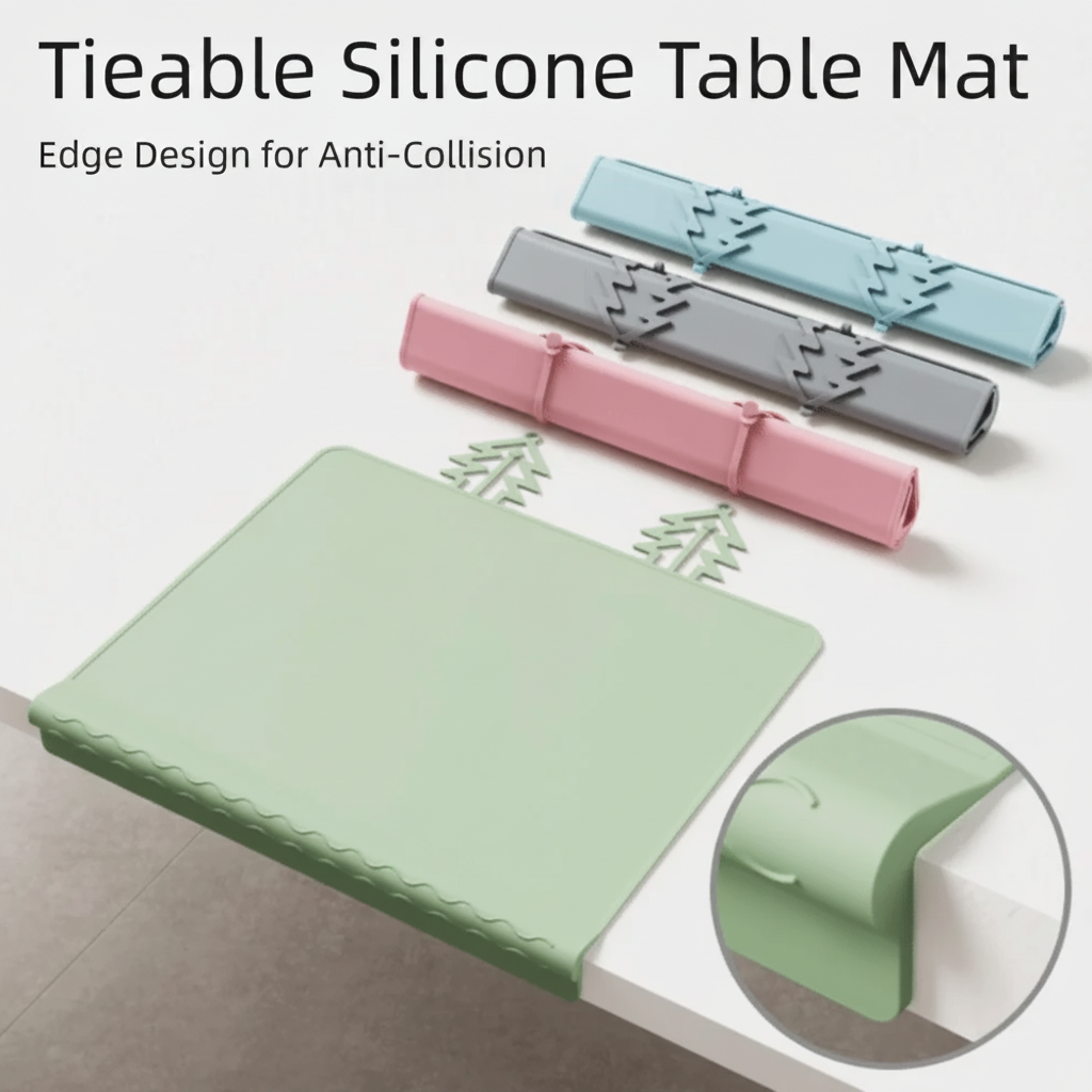 BabySafe – Practical & Hygienic – Silicone Placemat with Raised Edge
