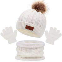 Thumbnail for CozyPom – Warm & Soft - Winter Set with Hat, Scarf, and Gloves