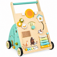 Thumbnail for WoodenSteps – Natural & Educational – Wooden Baby Walker with Play Panels