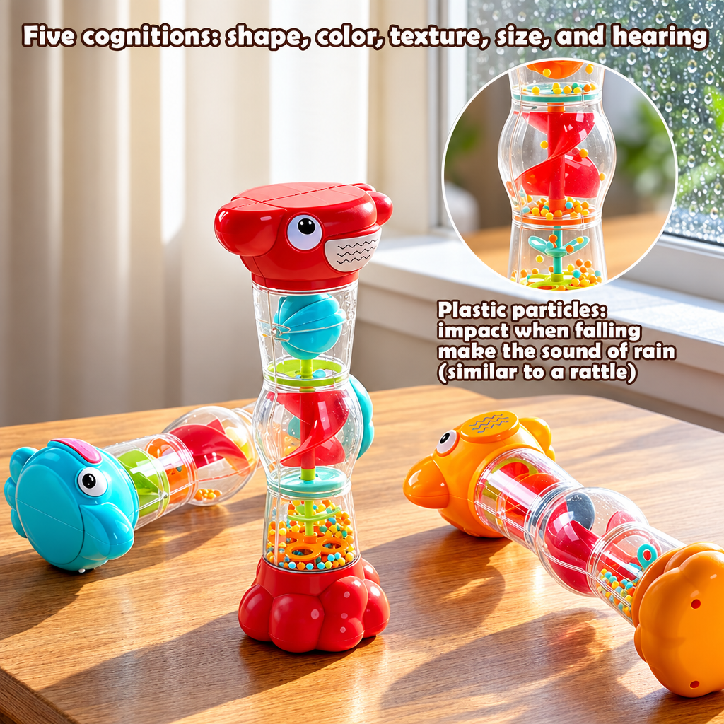 SensoryTube – Colorful & Educational – Sensory Rainbow Pipe Rattle