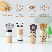 Thumbnail for WoodyFriends – Motor Skills & Fun – Wooden Animal Stacking Toys