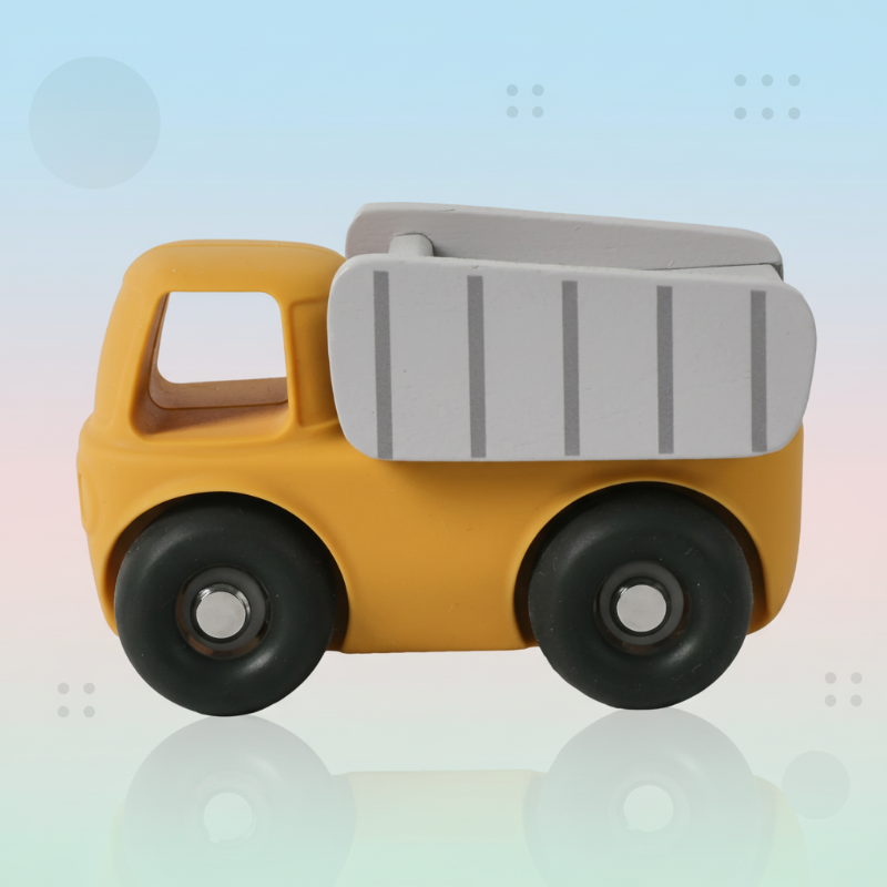 Montessori Silicone Toy Car – Safe & Teething-Friendly – Silicone Teething Toy Vehicle