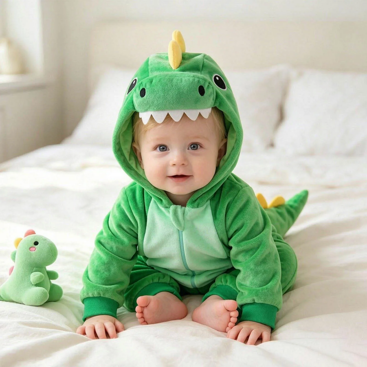 RoarBuddy – Cute & Playful – Baby Dinosaur Hooded Onesie