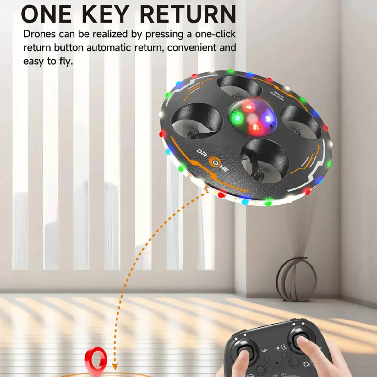 AeroQuest – LED & RC – Hovering UFO Drone