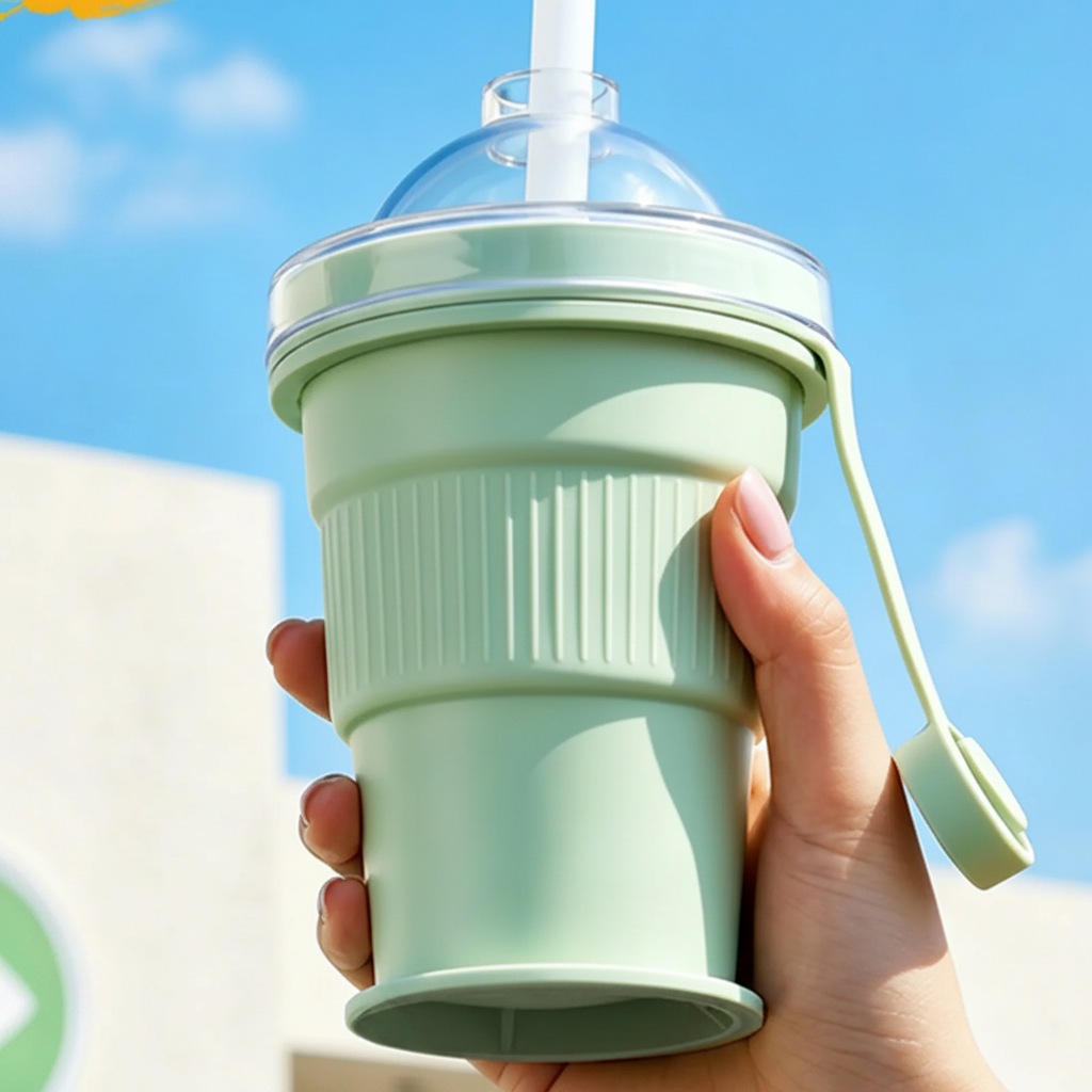 FlexiCup – Practical & Portable – Foldable Silicone Drinking Cup