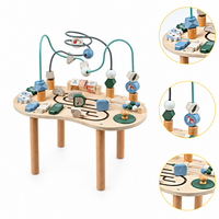 Thumbnail for WoodMaze – Fun & Educational – Wooden Activity Table with Bead Maze