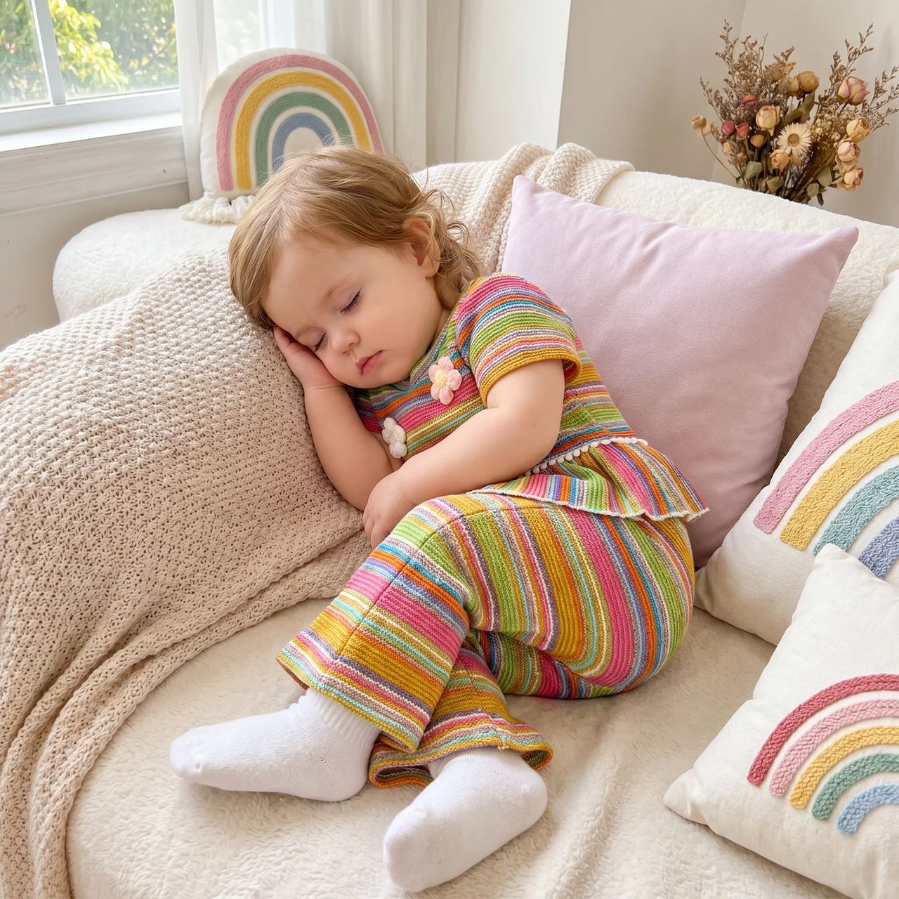 RainbowBloom – Colorful & Cute – "Flower Power" Kids' Outfit