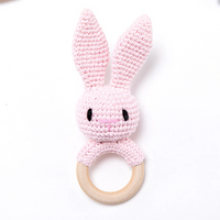 Thumbnail for CuddleRattle – Soft & Playful – Crocheted Baby Rattle with Wooden Ring