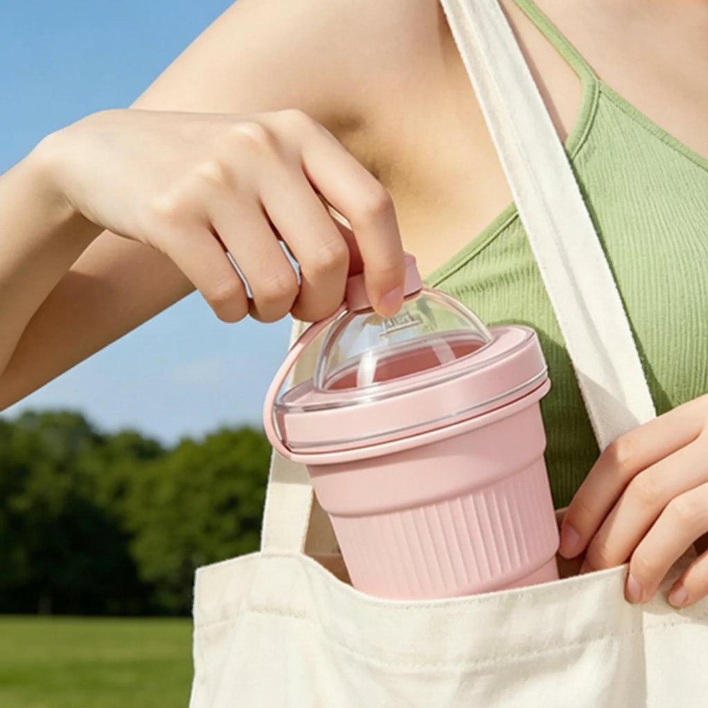FlexiCup – Practical & Portable – Foldable Silicone Drinking Cup