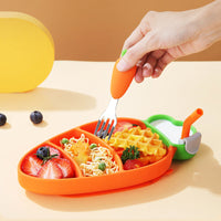 Thumbnail for MiniMeal – Safe & Non-Slip – Silicone Toddler Plate Set with Cutlery