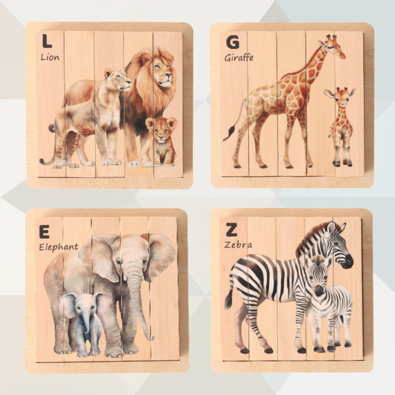 Animals Stack Puzzled ZooStack – Wood & Interactive – Animal Block Puzzle – My Little Darling