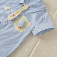 Thumbnail for KiddoStyle – Cute & Soft – Kids' Jumpsuit with Bow Tie and Patch