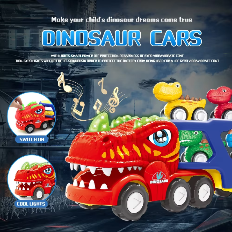 DinoDrive – Creative & Adventurous – 5-in-1 Truck Play Set