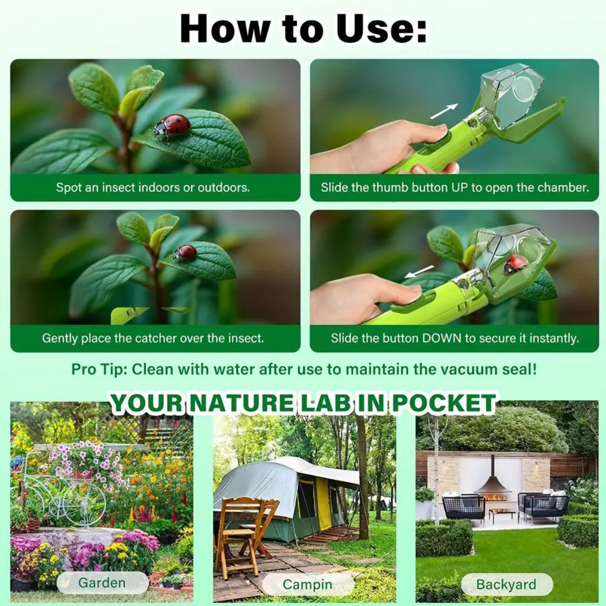 BugMaster – Educational & Fun – Multifunctional Insect Catcher