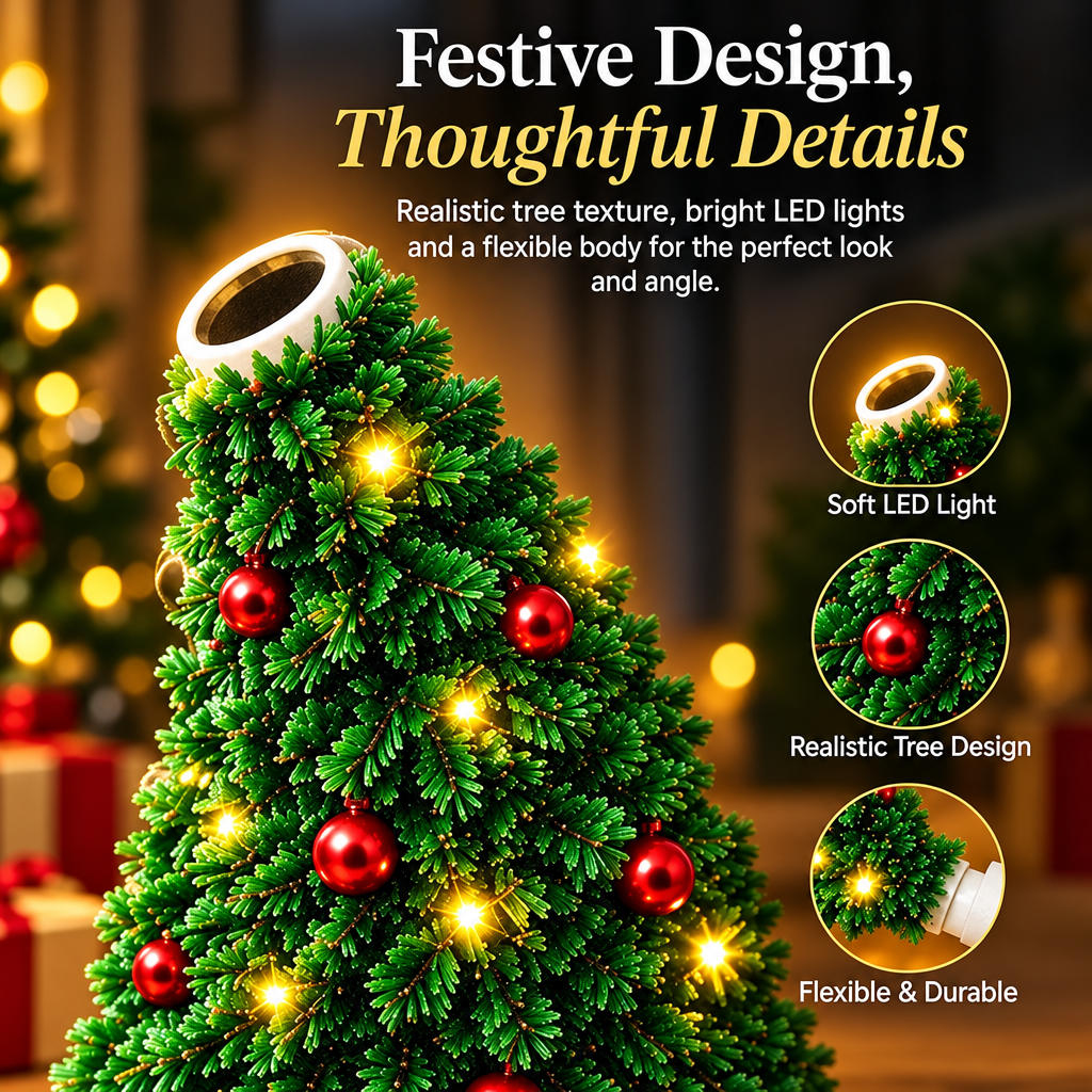 HolidayBeam – Festive & Atmospheric – USB Christmas Projector with Light Patterns