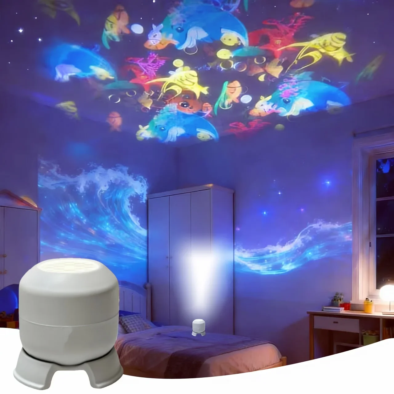 SeaDream – Fun & Educational – 360° Rotating LED Night Light