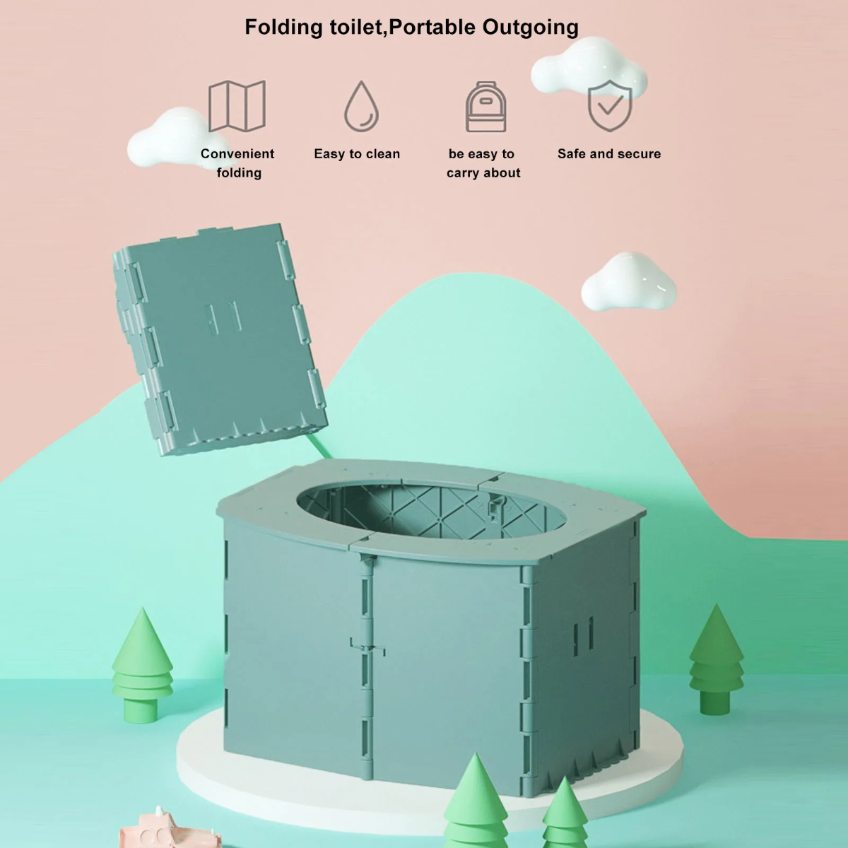 BabyCare – Practical & Portable – Foldable Children's Potty