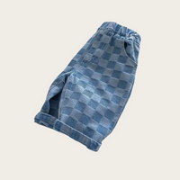 Thumbnail for DenimCheck – Comfortable & Trendy – Kids' Pants with a Checkered Pattern