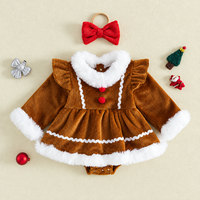 Thumbnail for LittleGinger – Cozy & Festive – Baby Christmas Jumpsuit with Hairband