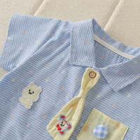 Thumbnail for KiddoStyle – Cute & Soft – Kids' Jumpsuit with Bow Tie and Patch
