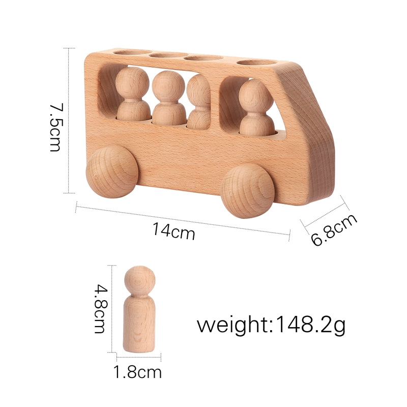 TrainCount –  Classic & Educational – Wooden Montessori Train